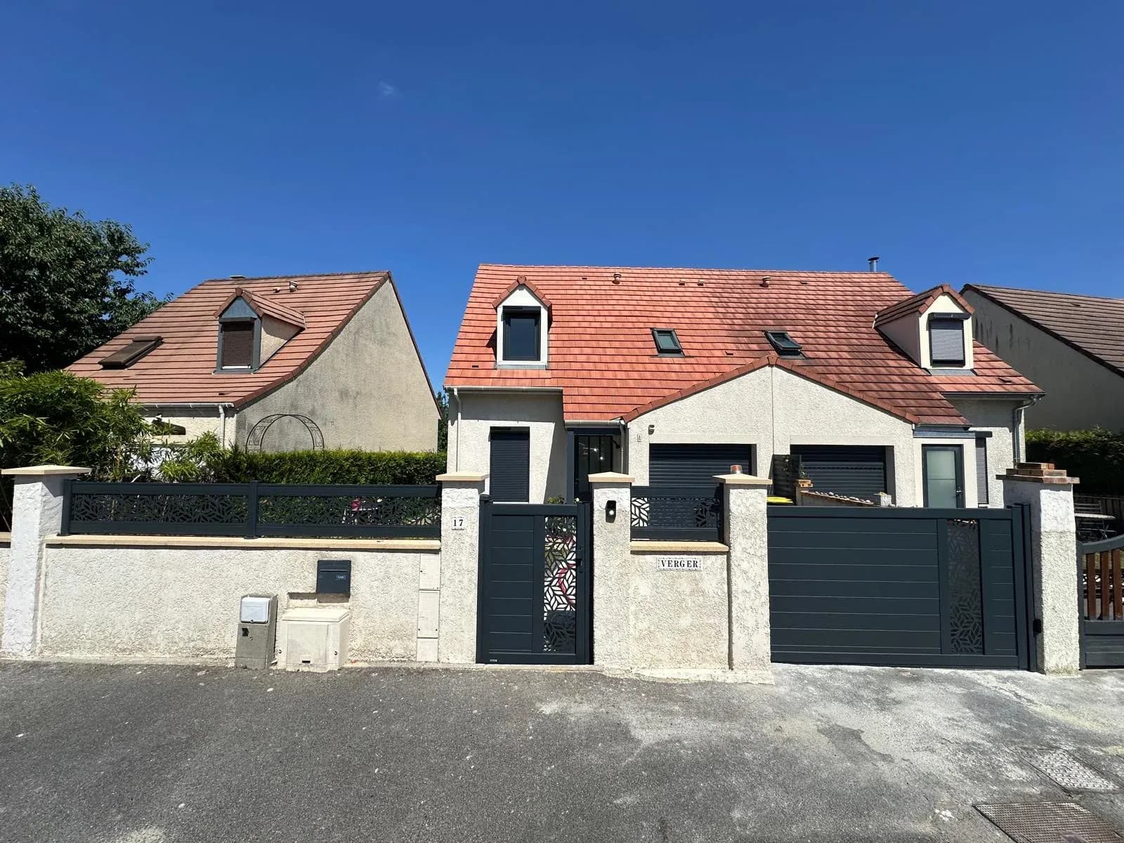Portail coulissant & portillon anthracite